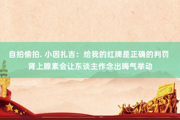 自拍偷拍. 小因扎吉：给我的红牌是正确的判罚 肾上腺素会让东谈主作念出晦气举动